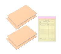 ABOOFAN 5 Piezas Libro de Facturas Comerciales de 3 Partes 60 Páginas en Papel para Pequeñas Compañías y Negocios en Restaurante, Facilitando la Organización de Pedidos