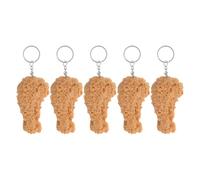 ABOOFAN 5 Piezas Llaveros de de Simulado Accesorios de Comida Falsa Realista para Fiestas de Comida Imitación Divertidos para Eventos y Celebraciones