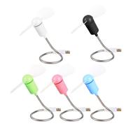 ABOOFAN 5 Piezas Mini Ventilador USB Pequeño Flexible de Plástico para Ordenador Portátil Conexión Silenciosa Adecuado para Celebracion Verano y Refrigeración Portátil Color Aleatorio