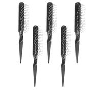 ABOOFAN 5 Piezas Peines de Rata Negros para Peinados y Desenredado Cepillos de Estilismo para Mujer y Hombre para Rizos Trenzas Tipo de Cabello