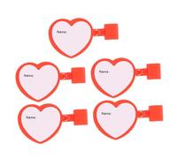 ABOOFAN 5 Piezas Placas de Identificación para Estetoscopio Set de Placas de Tubo Dobles Etiquetas Plásticas Resistentes Clip Práctico para y Enfermeros