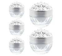 ABOOFAN 5 Tarros de Crema Vacíos de Vidrio de 30 Tapa Plateada y Base de Gel de Silicona Envases Rellenables para Loción y Bálsamo Labial Ideales para Viaje y Muestras de Cosméticos