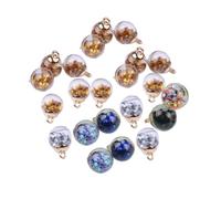 ABOOFAN 50 Unidades Colgantes de Vidrio en Forma de Estrella Brillo de 16mm para DIY Joyería, Accesorios Resistentes y Prácticos para Crear Pendientes y Amuletos Únicos Color Aleatorio