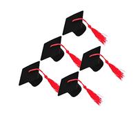 ABOOFAN 5piezas Decoración De Sombrero De Doctorado Tapas De Doctorado para Botellas De Vino Kit Roja para Decorar Botellas De Cerveza Eventos De Graduación