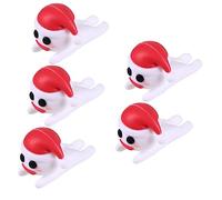 ABOOFAN 5piezas Funda Protectora Navideña Enrollador De Auriculares Clip para Cable USB Cierre De Línea Dibujos Animados para Uso Casa y Oficina
