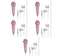 ABOOFAN 5piezas Micrófono Miniatura Portátil Soporte Micrófono Vocal Adorable para Cantar Grabar y Hacer Vlogging para Podcasting y Streaming