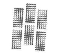 ABOOFAN 6 Hojas de Puntos Marcadores Reflectantes para Escaneo 3D, Láminas Adhesivas de Película Reflectante Pet Alta Reflexión para Operaciones de Escaneo Tridimensional