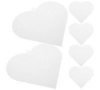ABOOFAN 6 Láminas de Malla Plástica Forma de Corazón 168 CM Material para Coser y Manualidades Malla Cuadriculada Decorativa para Hacer Bolsos y Bordado Artesanal