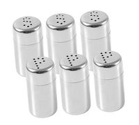 ABOOFAN 6 Piezas Casilla De Condimento Portátil Jarra De Sal Jar De Almacenamiento De Condimento Recipiente De Sal Silver
