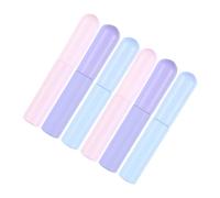 ABOOFAN 6 piezas Cepillo de Labios de Silicona con Tapa de Unidades Colores Rosa Azul y Morado Aplicador Multiusos para Brillo Corrector y Maquillaje Portátil Duradero y Fácil de Usar