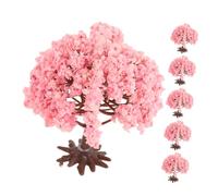 ABOOFAN 6 Piezas De Adorno De Árbol Cerezo En Flor Árbol Cerezo Artificial Árboles Pequeños para Manualidades En Miniatura Modelo Paisaje Artificial