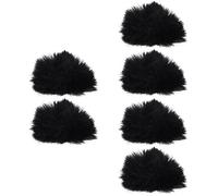 ABOOFAN 6 Piezas Parabrisas De Micrófono Protectores De Micrófono Hablador De Bolsillo Micrófono Ktv Micrófono Cubre Espuma Sm7b Sm57 Micrófono Peludo Pelaje Artificial Mano Filtrar