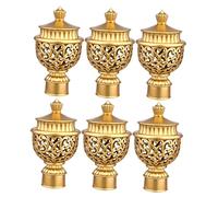 ABOOFAN 6 Piezas Tapa Final Decorativa Soportes De Cortina De Barra De Cortina Barra De La Cortina Carril De Poste De Cortinas Tapa De Poste De Cortina Solo Bebita Hueco Tela