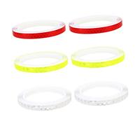 ABOOFAN 6 Rollos Pegatinas Reflectantes para Bicicleta Pegatinas Fluorescentes Impermeables Decorativas Seguridad Nocturna para Moto y Coche