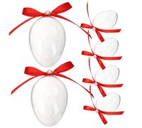 ABOOFAN 6piezas Cajas De Dulces Forma De Huevo De Pascua Transparentes Rellenables Para Fiestas Decorativos Unidades