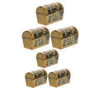 ABOOFAN 6piezas De Cofre Del Tesoro Mini Vintage Para Decoración De Escritorio Centro De Mesa De Fiesta Regalos De Fiesta