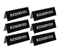 ABOOFAN 6piezas Señales de Mesa Reservada Acrílicas Negras para Bodas Eventos Restaurantes Carteles para Asiento Reservado