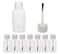 ABOOFAN 8 Botellas De Esmalte De Uñas Vacías con Pincel Botella De Barniz De Uñas Reutilizable para Aceites Esenciales Manicura Y Viajes TamañO 2.55X0.98X0.98In Blanco