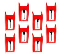 ABOOFAN 8 Piezas Agujas de Repuesto para Tocadiscos Puntas de Rubí para Fonógrafo Agujas de Alta Fidelidad para Reproducción Silenciosa y Protección de Vinilos Compatibles con Gramófonos