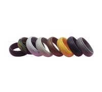 ABOOFAN 8 piezas Anillos Flexibles de Silicona Deportiva para Hombre de Colores Vibrantes Diseño Ergonómico Transpirable para Actividades al Aire y Uso Diario