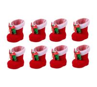 ABOOFAN 8 Piezas Botas de dulces navideños botas de bolsas de dulces minimedias navideñas ornamento sostenedor del decoración navideña árbol de Navidad colgante relleno