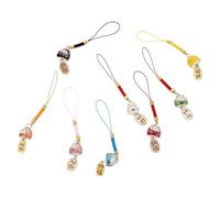 ABOOFAN 8 piezas Colgantes para Móvil Gato Suerte Cerámica Ligera Resistente Decoración Japonesa Regalo para Amantes de Gatos Color Aleatorio Color Aleatorio