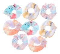ABOOFAN 8 Piezas de Coleteros de Franela Diseño Tie-dye Degradado, Accesorios Cabello Cómodos que No Dañan el Pelo, Ideales para Niñas y Mujeres Color Aleatorio