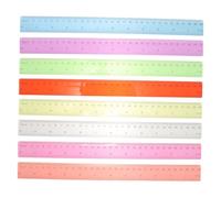 ABOOFAN 8 Piezas de Plástico Medición Precisa con Centímetros Ingresos para Estudiantes y Oficina Colores Surtidos Rojo Amarillo Azul Verde Rosa Naranja Blanco
