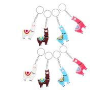 ABOOFAN 8 Piezas Llaveros Alpaca de PVC Coloridos para Mochila Llavero Colgante Decorativo Regalo Fiesta Niñas