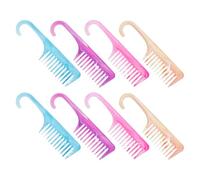 ABOOFAN 8 Piezas Peine Curvo De Dientes Anchos Con Mango Peine Para Rizos y Cabello Grueso Para Hombres Mujeres Cabello Mojado o Seco