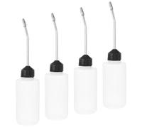 ABOOFAN Aceitera Manual para Máquina de Coser 120 Ml Botella Dispensadora Boquilla Metálica Larga y Tapa Protectora Set de 4 Unidades para Lubricación Industrial y Doméstica