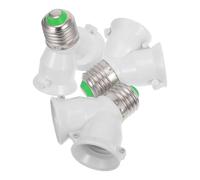 ABOOFAN Adaptador de Casquillo Triple para Bombillas LED y Halógenas 3 Piezas Diseño Compacto y Resistencia al Calor para Iluminación en Proyectos Domésticos Blanco