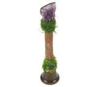 ABOOFAN Adorno de Varita Mágica de Cristal Campana de Mano de Latón Pequeña para Decoración de Escritorio Campana de Bruja Vintage para Templo de Iglesia