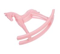 ABOOFAN Adornos De Caballo Balancín Artesanía De Madera Modelo Mini Silla Accesorios En Miniatura Estatua De Caballo Modelo De Silla En Miniatura Juguete De Balanceo para Bebés Madera Rosa