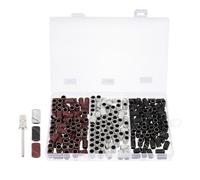 ABOOFAN Anillos de Arena para Uñas 210 Piezas Cabezal para Limar Uñas Herramienta para Manicura Profesional Banda Abrasiva para Pulir y Eliminar Piel Muerta Estuche Incluido para Uso