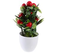 ABOOFAN Árbol Artificial Maceta Decorativa con Frutas Falsas para Interior Bonsái Miniatura para Oficina Hogar y Jardín Planta Artificial Realista sin