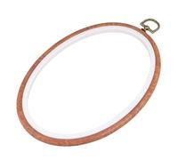 ABOOFAN Aros de Bordado Ovalados 18x25 Cm 3 Piezas, Marco Imitación Madera, Anillo Plástico DIY para Punto de Cruz, Costura y Manualidades, Herramienta para Decoración y Confección