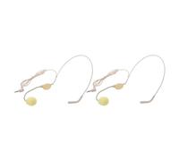 ABOOFAN Auriculares con Micrófono de Diadema con Cable Piel Color Carne, 2 Piezas por Paquete, Micrófono Omnidireccional para Enseñanza, Canto y Presentaciones en Aula, Equipo de