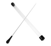 ABOOFAN Batuta de Director de Orquesta de Metal con Mango Ergonómico Negro, Varilla Conductora Profesional para Bandas, Coro y Conciertos, Incluye Estuche Protector, Puntero Conductor