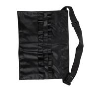 ABOOFAN Bolsa de Brochas Maquillaje Profesional de PU Duradera Organizador Práctico con Correa para Artistas y Uso Cine y Fotografía Negro Elegante