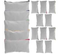 ABOOFAN Bolsa de Lápices de Lona para Sublimación Cremallera, Contenedor de Maquillaje DIY de 15 Piezas para Hotel y Uso Doméstico Color Aleatorio