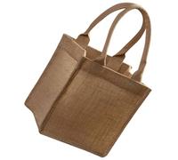 ABOOFAN Bolsa Tote de Yute Pequeña Reutilizable con Asa para DIY Bolsa de Compras y Regalos para Bodas de Arpillera Natural