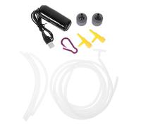 ABOOFAN Bomba de Aire para Acuario USB Pequeña Negra, Micro Bomba de Aire Doble Piedra y Doble Tubo para Peceras Caseras, Herramienta de Oxigenación Portátil para Acuarios Color Aleatorio