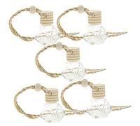 ABOOFAN Botellas de Perfume para Coche 8 Ml Vidrio Transparente 5 Piezas Frascos de Aroma Reutilizables Colgantes para Ambientador Automotor Uso Interior