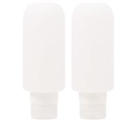 ABOOFAN Botellas y Ahorro de Espacio de 200ml 2 Piezas para Viaje de Silicona Diseño a Prueba de Fugas para Champú y Loción