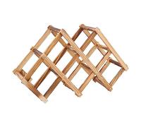 ABOOFAN Botellero De Vino Expositor De Madera Estante Plegable Almacenamiento Diseño Moderno