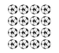 ABOOFAN Botones de Madera Pintados Forma de Balón de Fútbol 50 Piezas Botones para Coser y Manualidades Diseño Ovalado Negro Ideales para Abrigos Suéteres y Ropa DIY