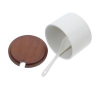 ABOOFAN Bowl de Cerámica para Especias con Tapa y Cuchara Contenedor Hermético para Sal y Condimentos Organizador de Cocina para Uso Diario