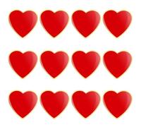 ABOOFAN Broche Corazón Esmalte Rojo 12 Piezas Pines Fantasía Accesorios Ropa Para Decoración Y Regalos