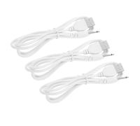 ABOOFAN Cable de Carga Rápida de Repuesto para Masajeador Conector de 2.5 Mm, Cable USB de Alimentación de Corriente Continua Blanco de Goma y Cobre, Paquete de 3 Piezas